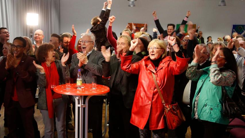 Jubel und Trauer bei den Wahlpartys in Nürnberg