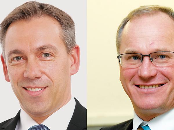 Wer wird Landrat  des Kreises Erlangen-Höchstadt? Alexander Tritthart (CSU) und Martin Oberle (FW) stehen in der Stichwahl.