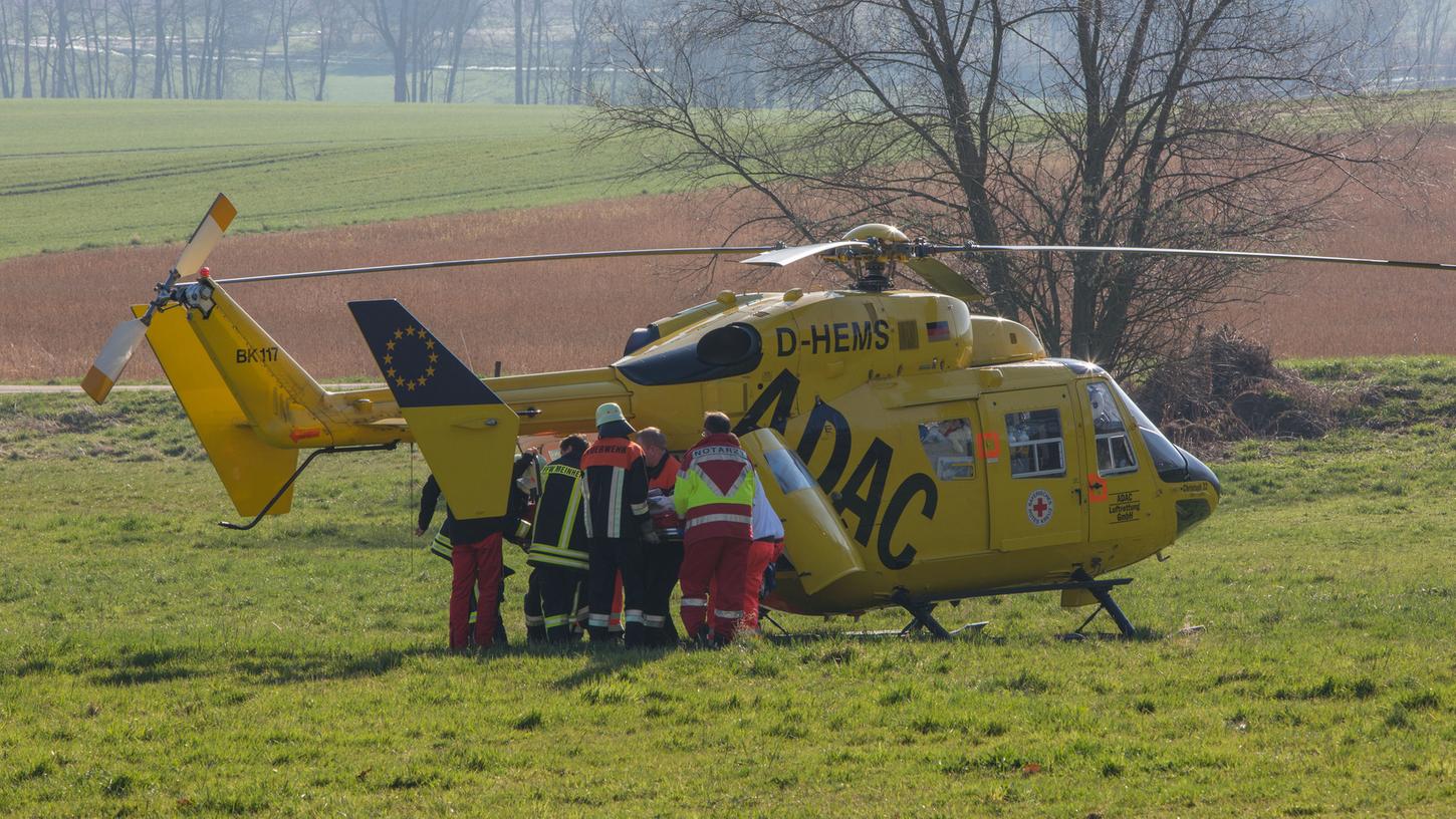 Nach Unfall: Helikopter bringt Schwerverletzten in Klinik 