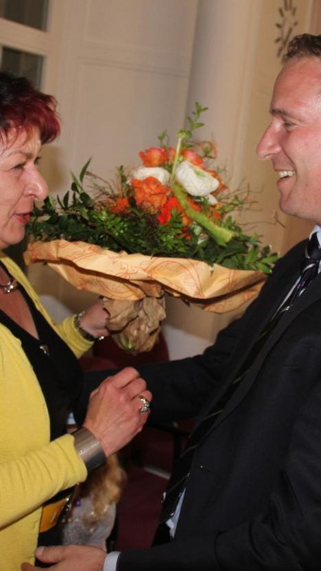 Schnaittachs neuer Bürgermeister Pitterlein feiert