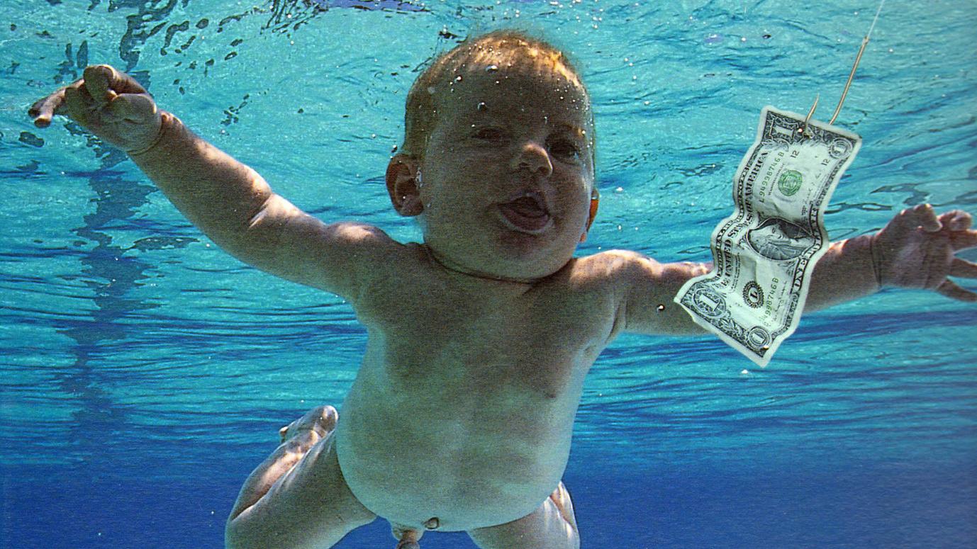 Das Cover des Albums "Nevermind" von Nirvana zeigt Elden Spencer nackt als Baby.