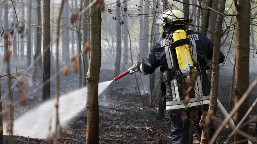 Feueralarm in Schwabach: Waldbrand in Gewerbegebiet