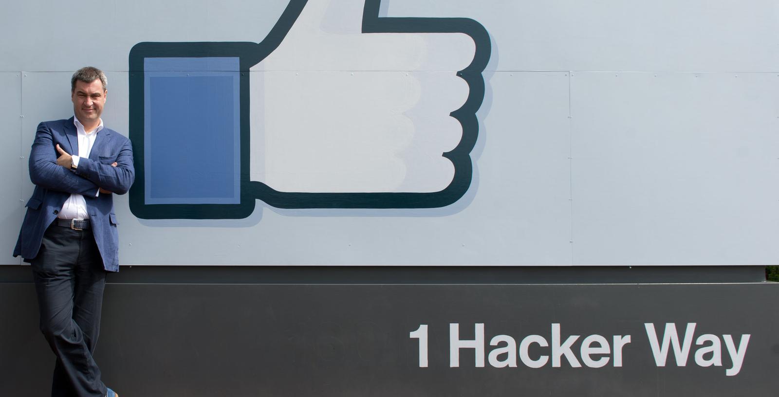 Bereist derzeit das Silicon Valley und führt Gespräche mit Facebook und Google: Markus Söder.