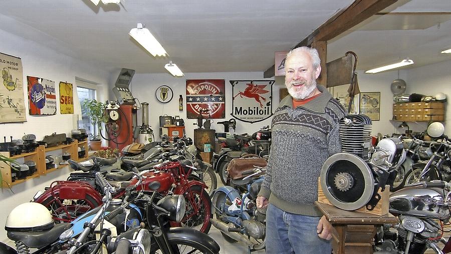 Im privaten Motorradmuseum in Vach steht die Zeit still