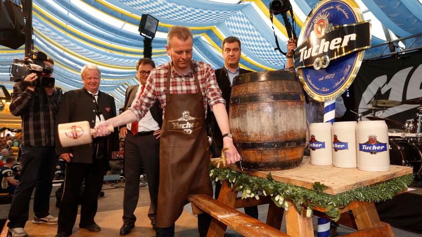 Oberbürgermeister Ulrich Maly eröffnet am Samstag gegen 18 Uhr das Nürnberger Frühlingsfest mit dem Anstich des ersten Bierfasses offiziell. Das...