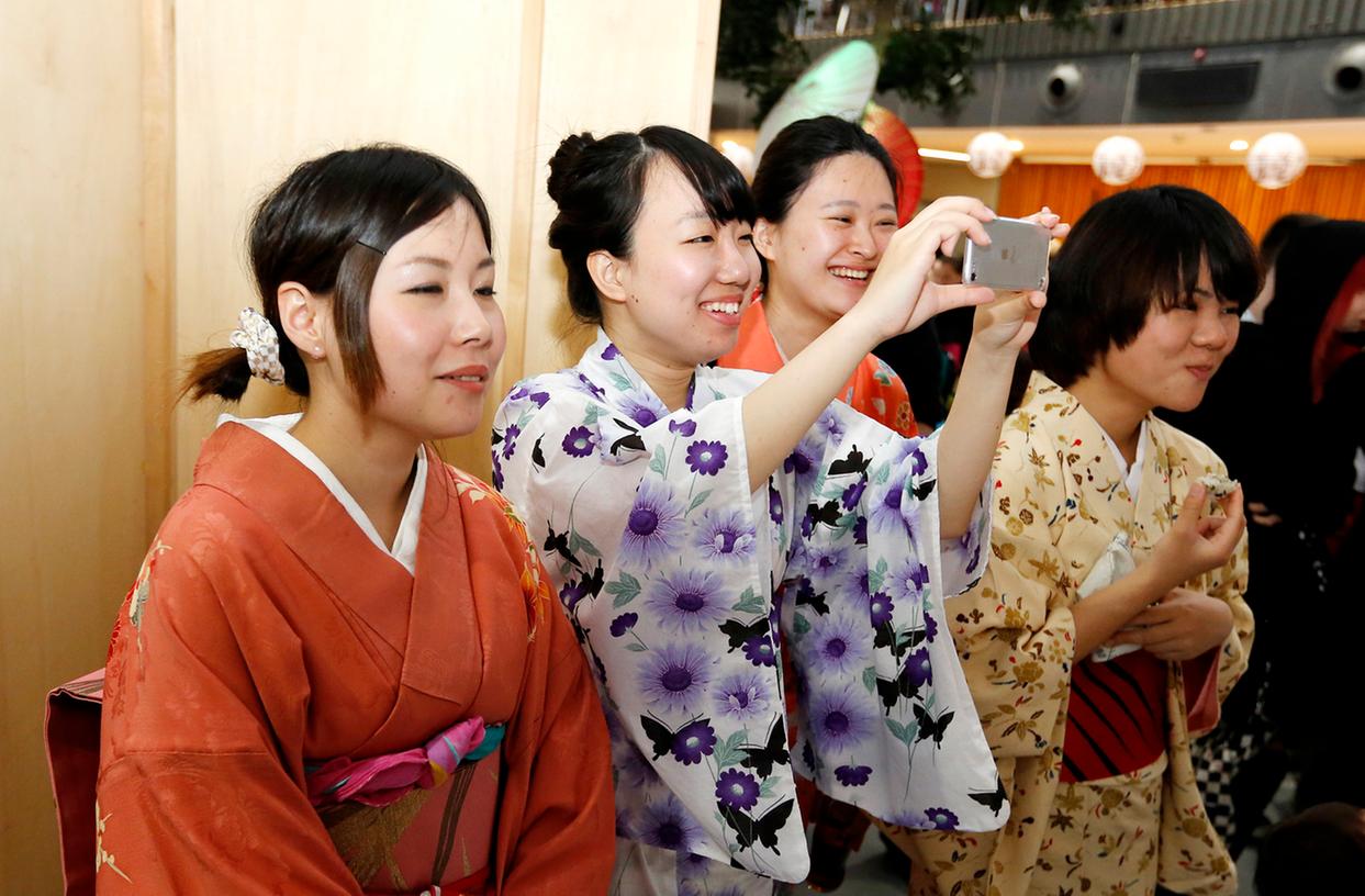 Der Kimono, das traditionelle japanische Gewand, durfte vergangenes Jahr nicht fehlen.