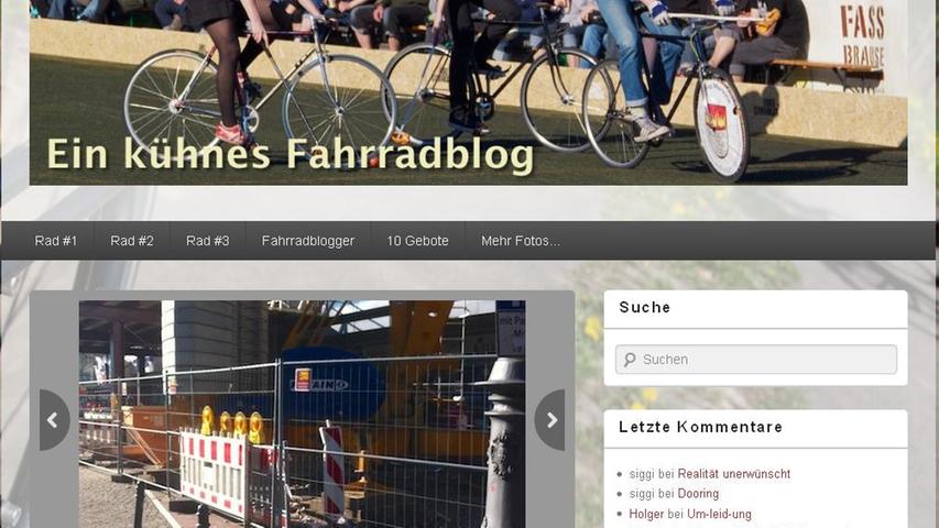 Als "kühnes Fahrradblog" bezeichnet sich  "Fahrrad audacieux" aus Köln. Auf der Seite gibt es viele Einträge zu Problemen im Straßenverkehr wie beispielsweise Beschilderungen oder Umleitungen.