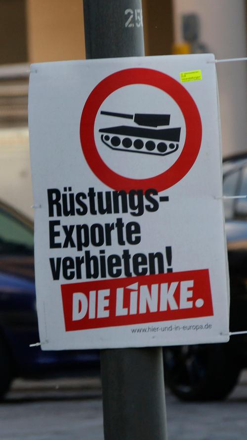 Achtung Kettenfahrzeug: Der Linken sind Europas Rüstungsexporte zuwider.
