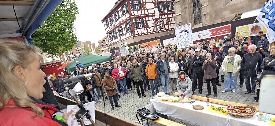 Demo gegen TTIP in Schwabach: „Supergau der Bürgerrechte“ 