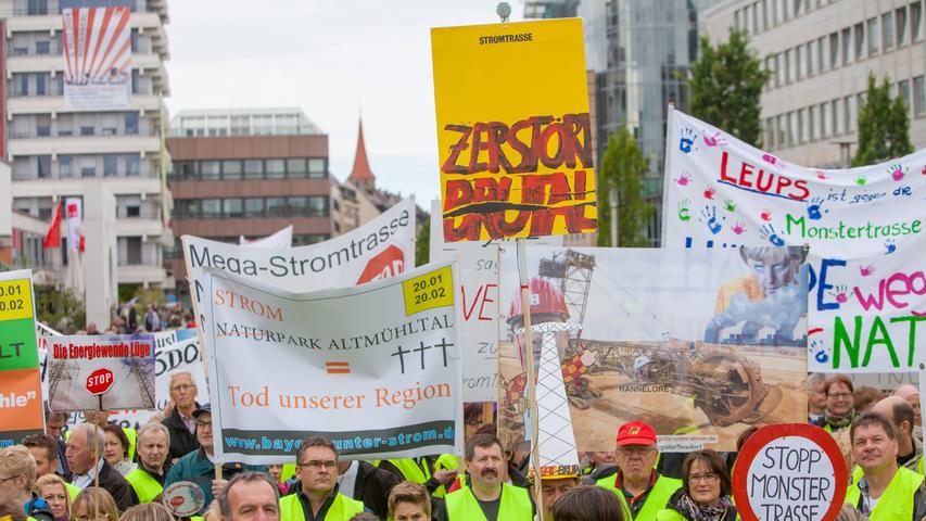 Energiewende ja, Stromtrasse nein: Groß-Demo in Nürnberg