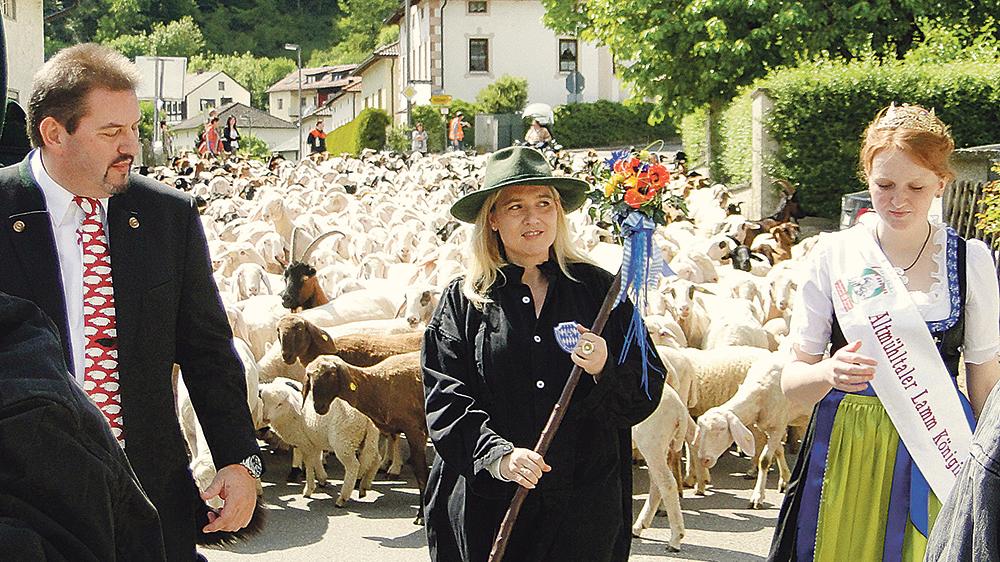 Bürgermeister, Ministerin, Königin: Richard Mittl, Melanie Huml und Katharina I. führten die Herde mit rund 750 Schafen und Ziegen beim 12. Altmühltaler Lamm-Auftrieb in Mörnsheim an. Bürgermeister, Ministerin, Königin: Richard Mittl, Melanie Huml und Katharina I. führten die Herde mit rund 750 Schafen und Ziegen beim 12. Altmühltaler Lamm-Auftrieb in Mörnsheim an.