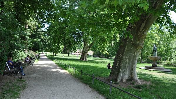 Die Hallerwiese, eine langgezogene Parkanlage in St. Johannis, ist ein angenehm ruhiger Ort für einen Spaziergang oder um im Schatten ein gutes Buch zu lesen. Unser Tipp: Das Café Schnepperschütz direkt neben der Hallerwiese bietet unter anderem Brotzeiten und erfrischende Getränke an.