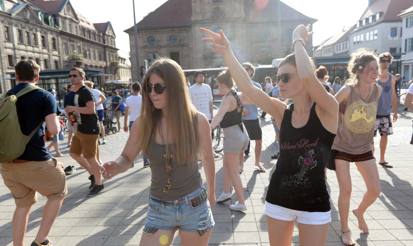 Spontaner Rave am Spontaner Rave am