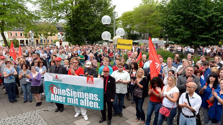 "Keine Entlassungen bei Siemens!" Aktionstag in Erlangen