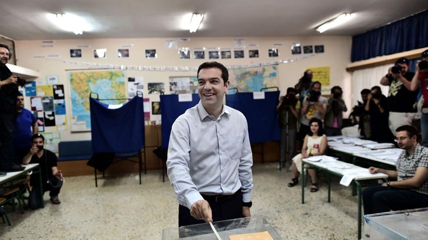 Der griechische Politiker Alexis Tsipras, Vorsitzender der Synaspismos und des Parteienbündnisses Syriza, in Athen.