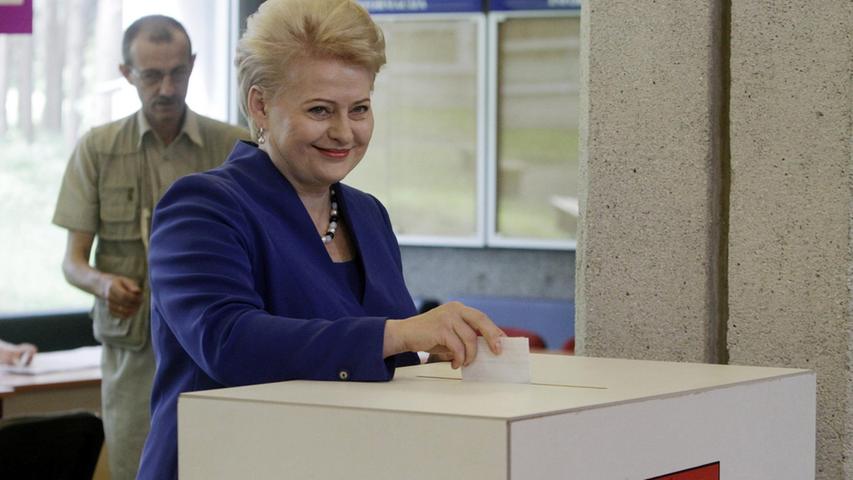 Die litauische Staatspräsidentin Dalia Grbauskaite in der Hauptstadt Vilnius.