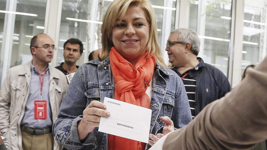 Die spanische PSOE-Spitzenkandidatin, Elena Valenciano, in Madrid.