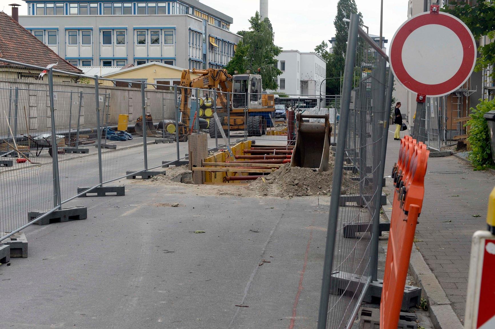 Baustelle Karl-Zucker Strasse in Erlangen