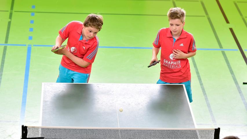 24.05.2014 --- Tischtennis --- Stadtmeisterschaft Stadtmeisterschaften Zirndorf  - Jugend --- Foto: Sport-/Pressefoto Wolfgang Zink / WoZi --- ....Nico Hofer  (links) und David Haueis (rechts)..
