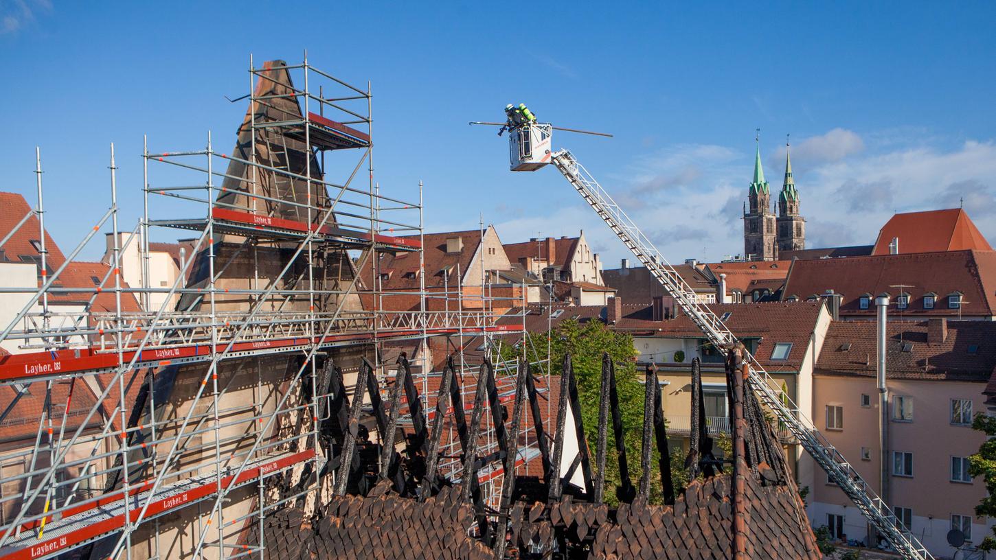 Kirche St. Martha in Nürnberg ausgebrannt