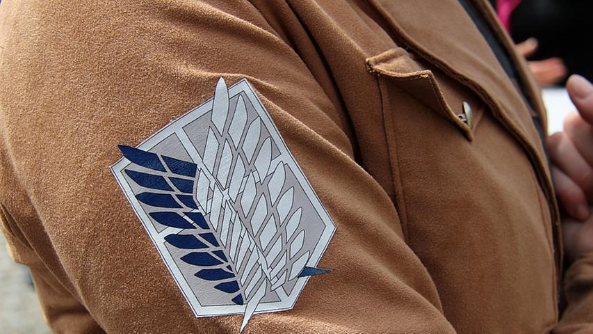 Die Wappen sind den Originalen aus der Serie nachempfunden. Sie wurden ganz einfach auf die Jacken aus Velourslederimitat aufgebügelt.