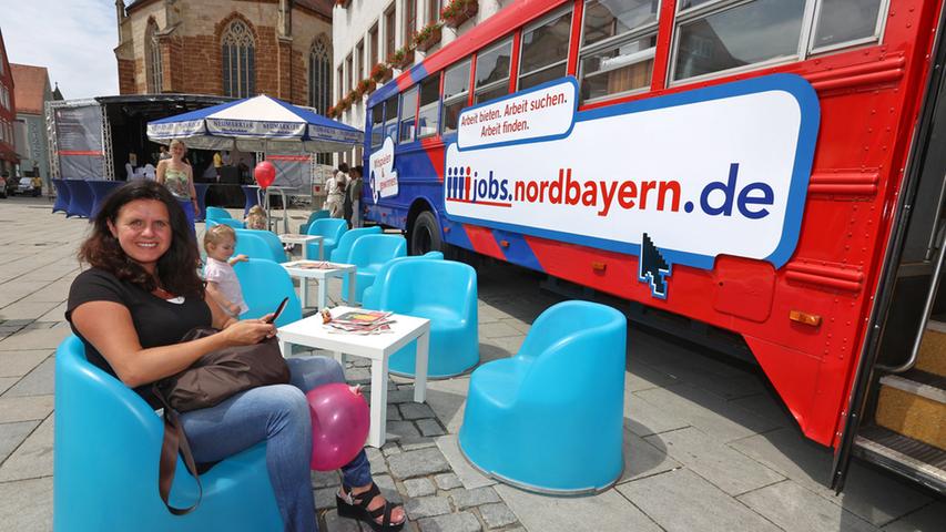 Ebenfalls vor Ort war natürlich auch einer der nordbayern.de-Busse.