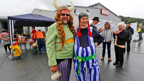 Obelix beim Aktionstag gegen die Stromautobahn