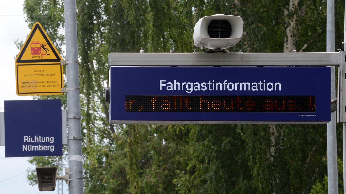 Störungen legten Bahnverkehr in der Region Nürnberg lahm 