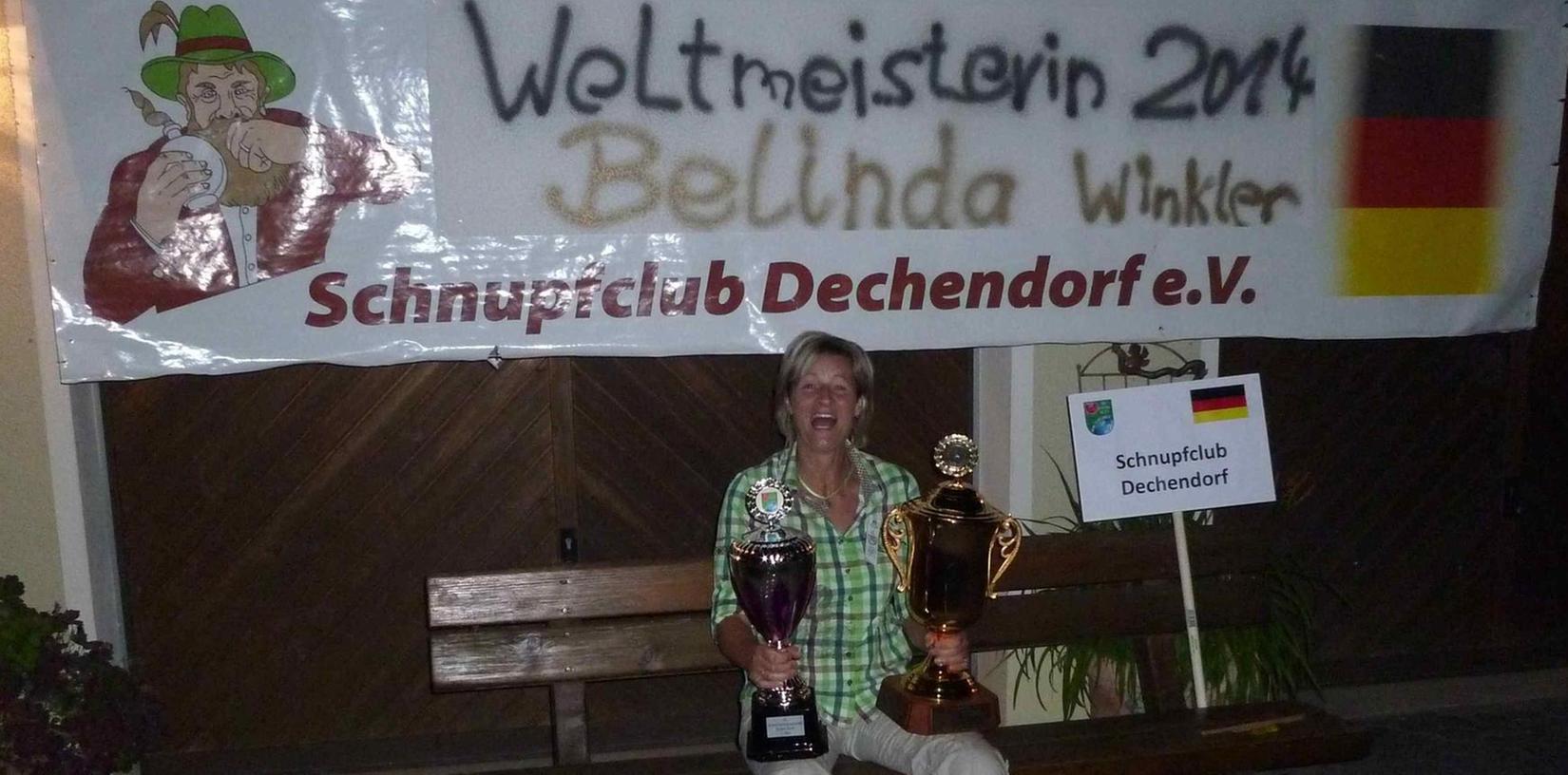 Schnupf-Weltmeisterin aus Dechendorf: Titel für Belinda Winkler