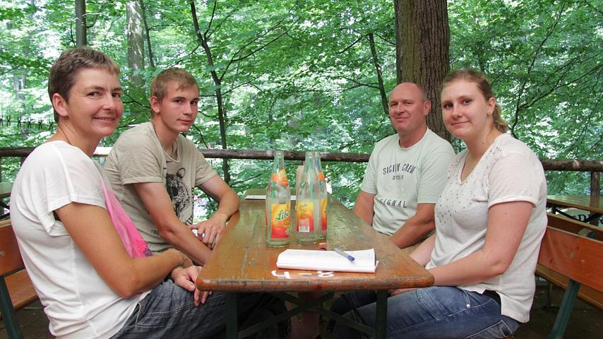 Familie Kovsholt Kristensen aus Dänemark macht gerade Urlaub in Forchheim. Ein Ausflug aufs Annafest ist dabei unumgänglich.