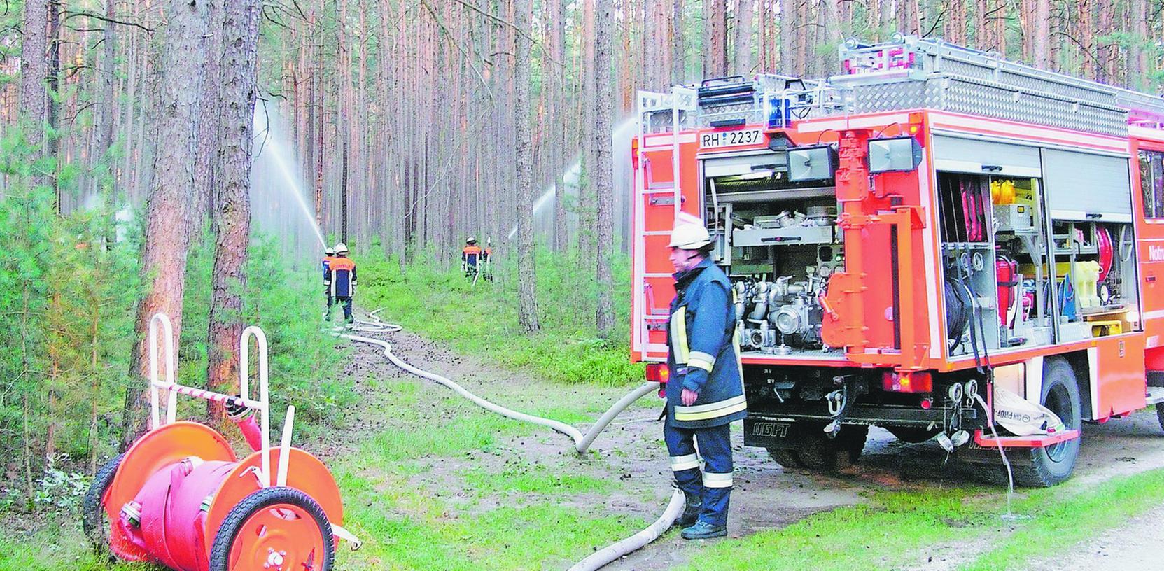 Wendelstein: Auch ein Waldbrand kann die FFW nicht schrecken