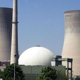 Das Atomkraftwerk Grafenrheinfeld bei Schweinfurt.