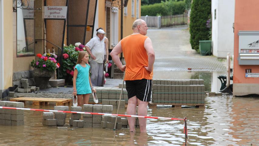 Ende Juli liefen in Thiersheim nach schweren Regenfällen zahlreiche Keller voll. Auch im Landkreis Fürth kam es zu Überschwemmungen.