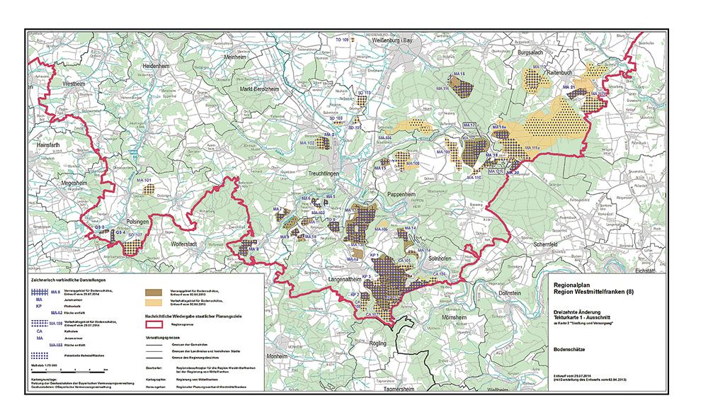 Weniger Flächen für den Steinabbau