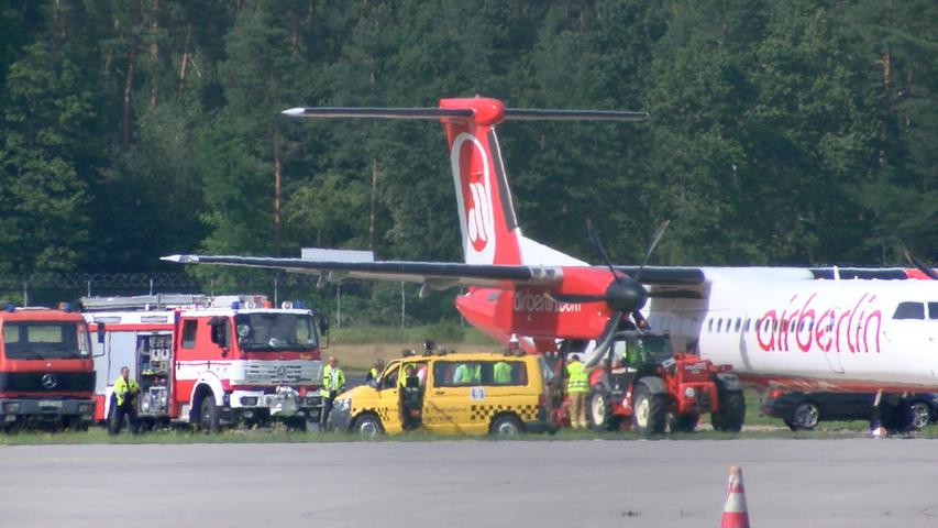 AirBerlin-Maschine verliert Rad bei Landung am Nürnberger Airport
