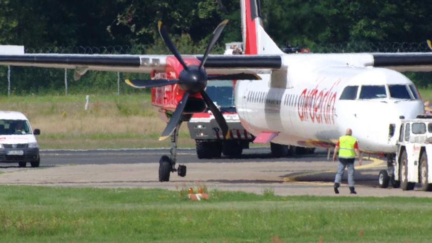 AirBerlin-Maschine verliert Rad bei Landung am Nürnberger Airport