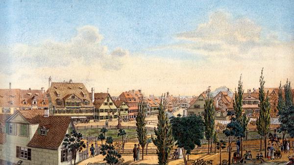 Eine fast schon ländliche Idylle zeigt sich auf diesem alten Bild, kurz vor...