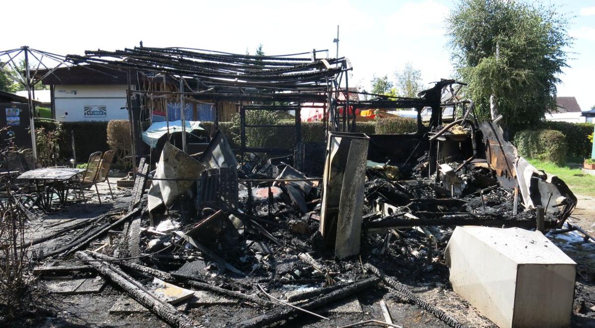 Mehrere Wohnwagen brannten in Eschenau