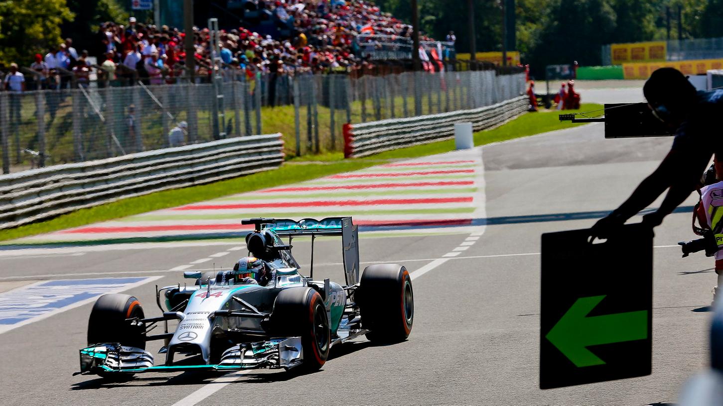 Gute Ausgangsposition: Lewis Hamilton ließ beim Qualifying in Monza auch Teamkollege Nico Rosberg hinter sich.