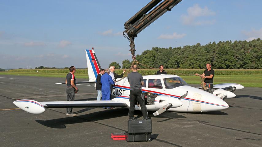 Die Piper PA-30 sollte wieder einmal zum Kundendienst an die Aurachstadt gebracht werden.