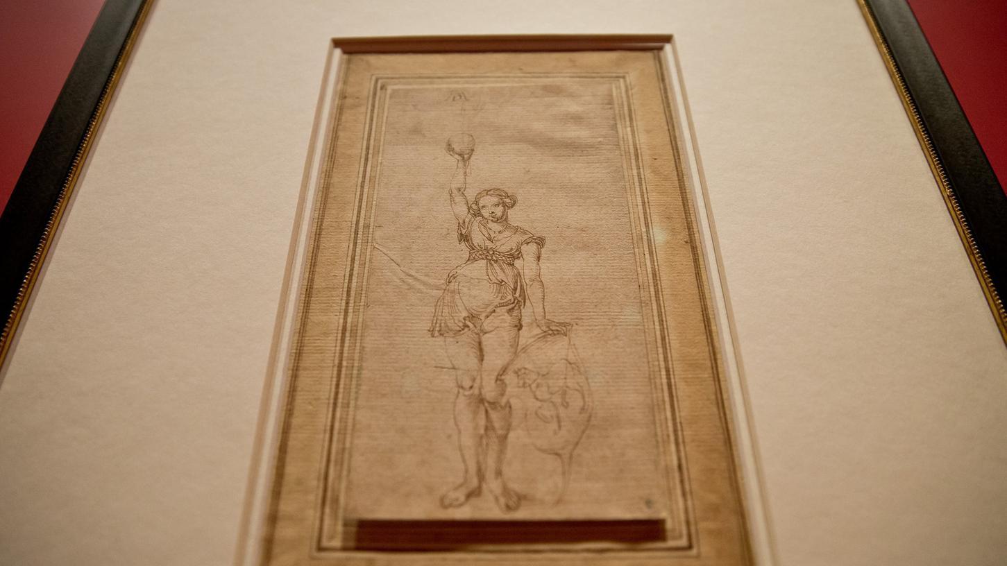 Erstmals in der Öffentlichkeit zu sehen: Albrecht Dürers Zeichnung "Mädchen mit der Fackel".