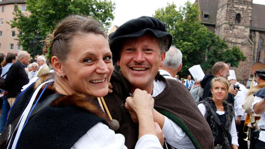 Gemeinsam feierten die Darsteller das Altstadtfest.