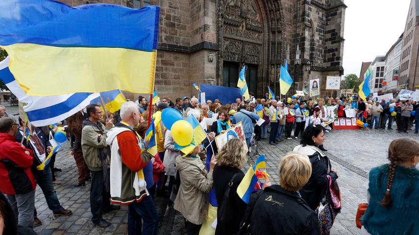 "Nein zum Krieg": Pro-Ukraine-Demo in Nürnberg