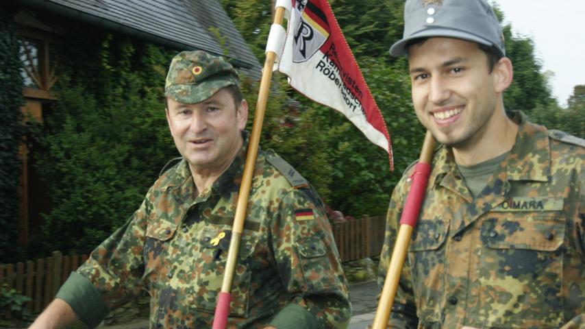 Reservisten marschieren von Hallerndorf nach Forchheim