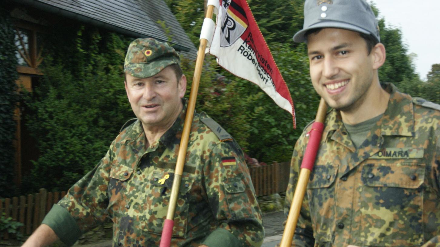 Gut gelaunt machten sich die Reservisten auf die letzte Etappe des Reservistenmarsches von Bayreuth nach Forchheim.