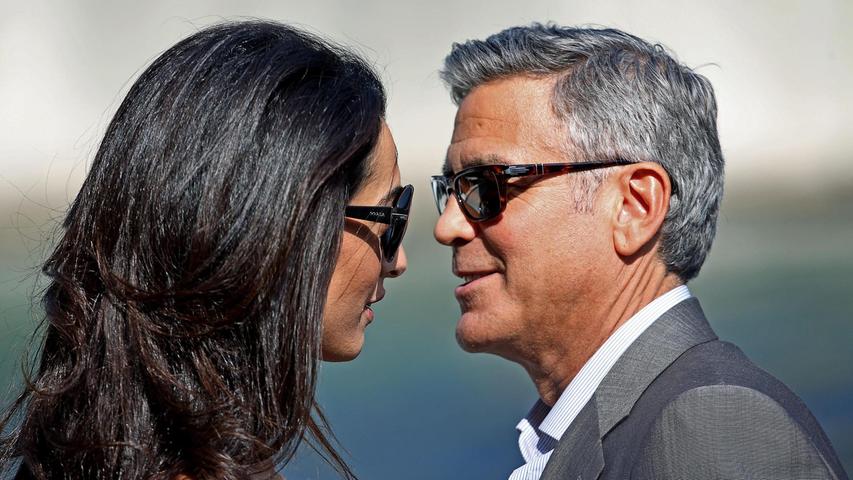 Für George Clooney ist dies die zweite Ehe, Amal Alamuddin war bislang unverheiratet.
