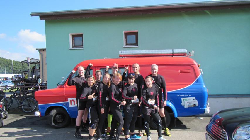 Voller Elan präsentierte sich das nordbayern.de-Team kurz vor dem Runterra-Hindernislauf.