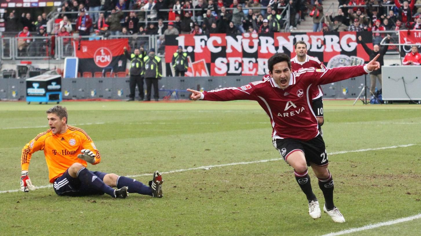 Mit ihm bot der FCN auch den Bayern Paroli: Der junge Ilkay Gündogan bejubelt seinen Treffer gegen den Branchenprimus.