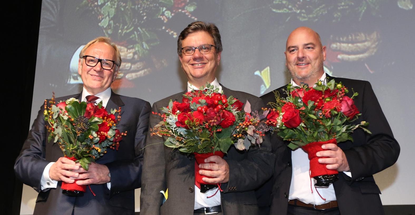 Thomas Grethlein, Mathias Zeck und Stefan Müller (v.l.n.r.) sind drei der fünf neuen Aufsichtsratsmitgliedern.