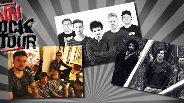 Die Bands Jetpack Elephants, Meloco und Filistine (von links) gehen gemeinsam auf die NN-Rocktour. Die Bands Jetpack Elephants, Meloco und Filistine (von links) gehen gemeinsam auf die NN-Rocktour.